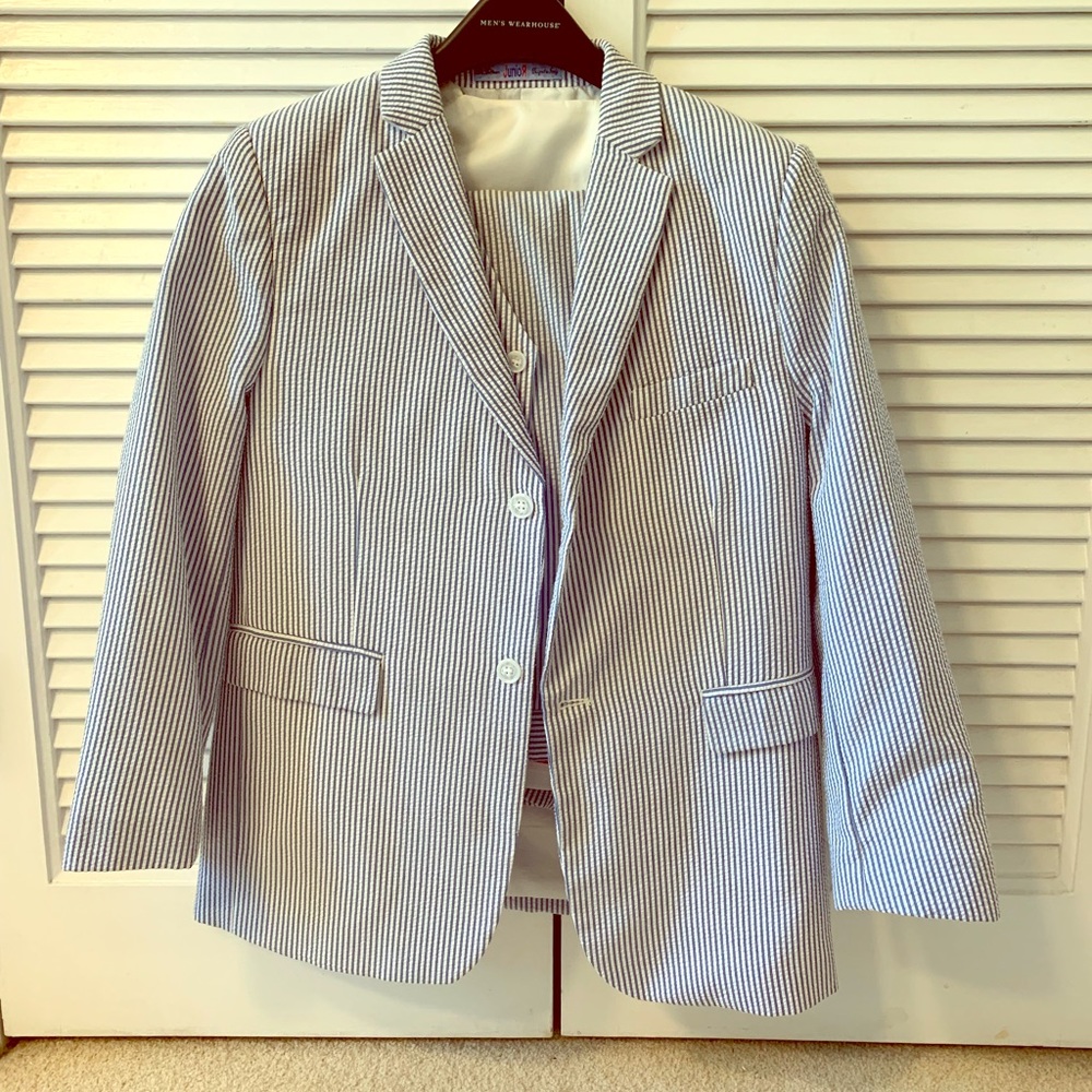 Boys 3 piece searsucker suit